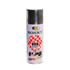 Краска аэрозольная, Bosny, №39, акрилово-эпоксидная, универсальная, глянцевая, черная, 0.4 кг