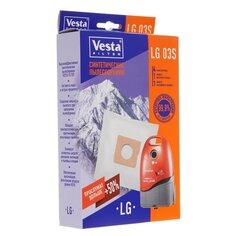 Мешок для пылесоса Vesta filter, LG 03 S, синтетический, 4 шт, + 2 фильтра