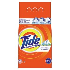 Стиральный порошок Tide, 3 кг, автомат, для белого белья, Альпийская свежесть