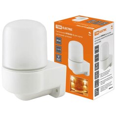 Светильник TDM Electric, НПБ400-2, 60 Вт, E27, на 1 лампочку, IP54, 11х11х15 см, для сауны и бани, угловой, 125 градусов, белый, SQ0303-0050