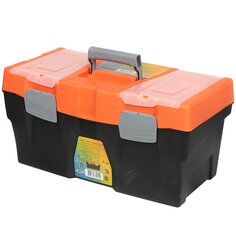 Ящик для инструментов, 24 , 58.5х29.5х29.5 см, пластик, Profbox, ПрофБокс, пластиковый замок, лоток, 2 органайзера на крышке, М-60