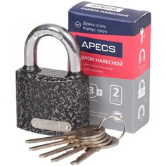 Замок навесной Apecs, PD-01-50, 18190, цилиндровый, 5 ключей