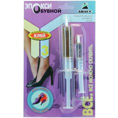 Клей Анлес, эпоксидный, водостойкий, двухкомпонентный, 12 мл, 12 г, 70022