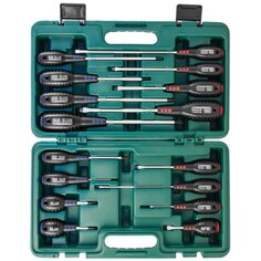 Набор отверток 16 предметов, Jonnesway, SL PH, кейс, Full Star D04PP16S, 47914