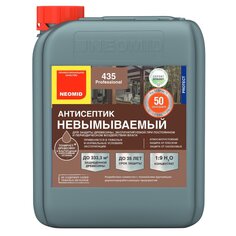 Антисептик Neomid, 435 3в1, для дерева, финишно-декоративный, невымываемый, концентрат 1:9, орех, 5 кг