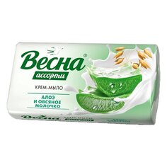 Мыло Весна, Ассорти алоэ и овсяное молочко, 90 г