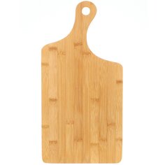 Доска разделочная бамбук, 40х20х1.2 см, с ручкой, Daniks, Бамбук, H-1781M