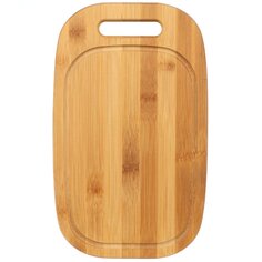 Доска разделочная бамбук, 33х20х1.5 см, с ручкой, прямоугольная, Daniks, H-2165S