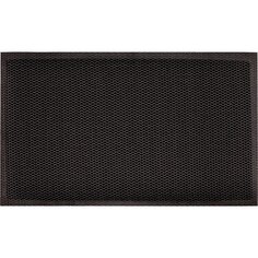 Коврик придверный, 45х75х0.7 см, прямоугольный, серо-черный, Mesh mat Комфорт, ComeForte, MM-07