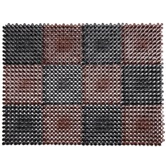 Коврик придверный, 42х56 см, прямоугольный, щетина, черно-коричневый, ComeForte