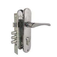 Замок врезной Абсолют, ЗВ4-60/07, БП-00013878, ручка в комплекте, цилиндровый, хром-лак Absolut