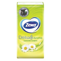 Носовые Платки Zewa Deluxe Ромашка, 3 слоя, 1 упаковка 10 шт
