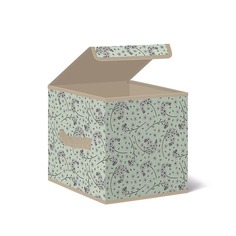 Короб стеллажный Лакарт Дизайн с крышкой TBL-1 Botanica 30х30х30см