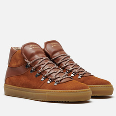Мужские кроссовки Zespa ZSP12 Nappa/Suede Monochrome, цвет коричневый