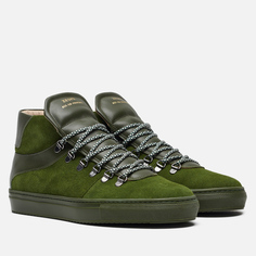 Мужские кроссовки Zespa ZSP12 Nappa/Suede Monochrome, цвет зелёный, размер 46 EU
