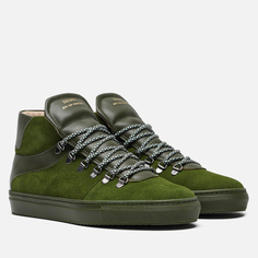Мужские кроссовки Zespa ZSP12 Nappa/Suede Monochrome, цвет зелёный