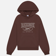 Женская толстовка Reebok Classic Archive Essentials Big Logo Hoodie, цвет коричневый