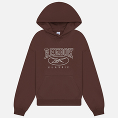 Женская толстовка Reebok Classic Archive Essentials Big Logo Hoodie, цвет коричневый, размер L