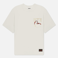 Мужская футболка Evisu Maple Leaf Hot Stamping Foil Evisu & Seagull Print, цвет белый