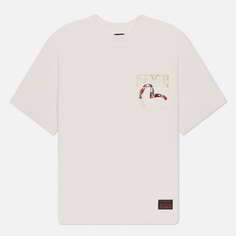 Мужская футболка Evisu Maple Leaf Hot Stamping Foil Evisu & Seagull Print, цвет белый, размер XXL