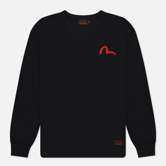 Мужской лонгслив Evisu Seagull & Evisu Embroidered+Ebisu & Daikokuten Print, цвет чёрный