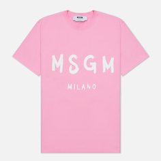 Женская футболка MSGM MSGM Milano Logo, цвет розовый, размер M
