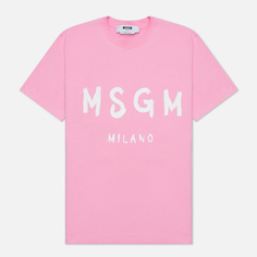 Женская футболка MSGM MSGM Milano Logo, цвет розовый