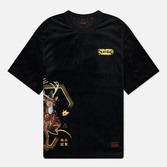 Мужская футболка Evisu Evisu Hot Stamping Foil Deer Digital Print, цвет чёрный