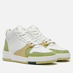Женские кроссовки Zespa ZSP24 Nappa/Suede Bicolor, цвет зелёный