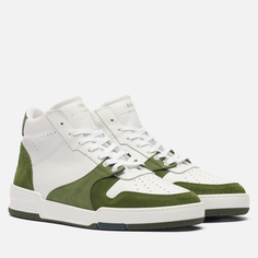 Мужские кроссовки Zespa ZSP24 Nappa/Suede Bicolor, цвет зелёный