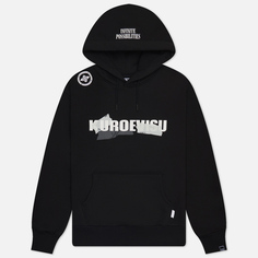 Мужская толстовка Evisu Evisukuro Reective Tape Logo Hoodie, цвет чёрный