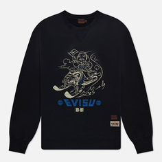 Мужская толстовка Evisu Slalom Godhead Print Gradual Crew Neck, цвет чёрный, размер XL