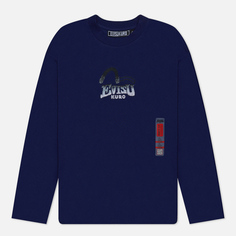Мужской лонгслив Evisu Evisukuro Gradient Chest Logo, цвет фиолетовый