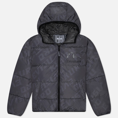 Мужской пуховик Evisu Evisukuro Printed Monogram Down, цвет серый