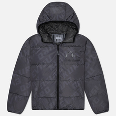 Мужской пуховик Evisu Evisukuro Printed Monogram Down, цвет серый, размер M