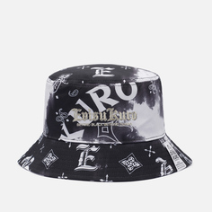 Панама Evisu Evisukuro Tie Dye Monogram Printed Bucket, цвет чёрный