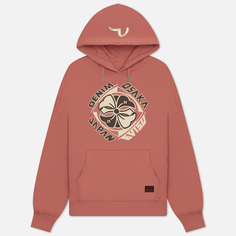 Мужская толстовка Evisu Evergreen Kamon Embroidered Hoodie, цвет розовый