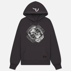 Мужская толстовка Evisu Evergreen Kamon Embroidered Hoodie, цвет серый