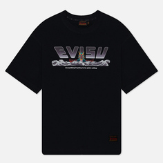 Мужская футболка Evisu Evisu & Wave & Dragon Boat Digital Print, цвет чёрный, размер XL