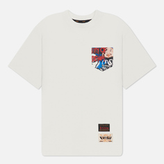 Мужская футболка Evisu Kamon Seagull Print Pocket Big Scrawl Seagull, цвет белый, размер M