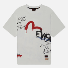 Мужская футболка Evisu Seagull & Evisu Graffiti Print, цвет белый