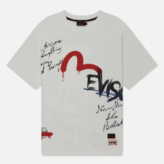 Мужская футболка Evisu Seagull & Evisu Graffiti Print, цвет белый, размер M