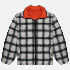 Мужской пуховик Butter Goods Reversible Plaid Puffer, цвет белый, размер XXL