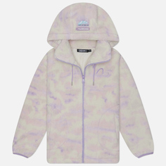 Женская флисовая куртка Evisu Evisukuro AO Printed & Embroidered Sherpa, цвет фиолетовый, размер L