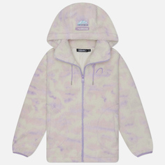 Женская флисовая куртка Evisu Evisukuro AO Printed & Embroidered Sherpa, цвет фиолетовый