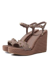 Кожаные босоножки Rockstud Torchon Valentino