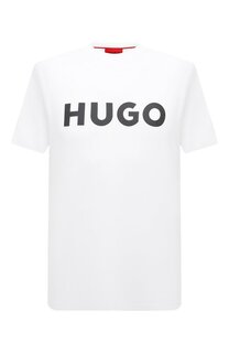 Хлопковая футболка HUGO