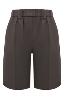 Шорты из вискозы и льна Brunello Cucinelli