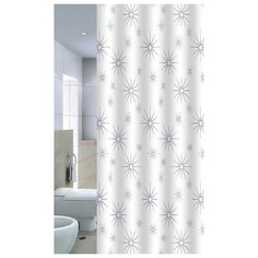 Занавески для ванной занавеска для ванной Crystal 180х200см с утяжелителем полиэстер белый Prima Nova