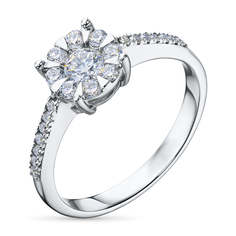 Кольцо из серебра э0612кц05153500_white ЭПЛ Даймонд